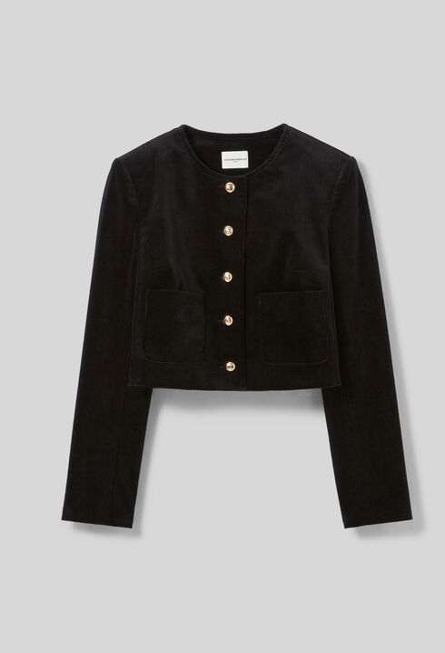Veste boîte courte velours