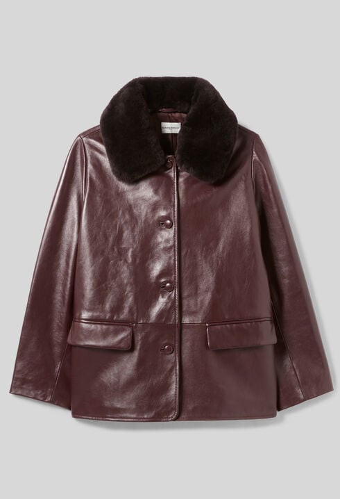 Veste large cuir