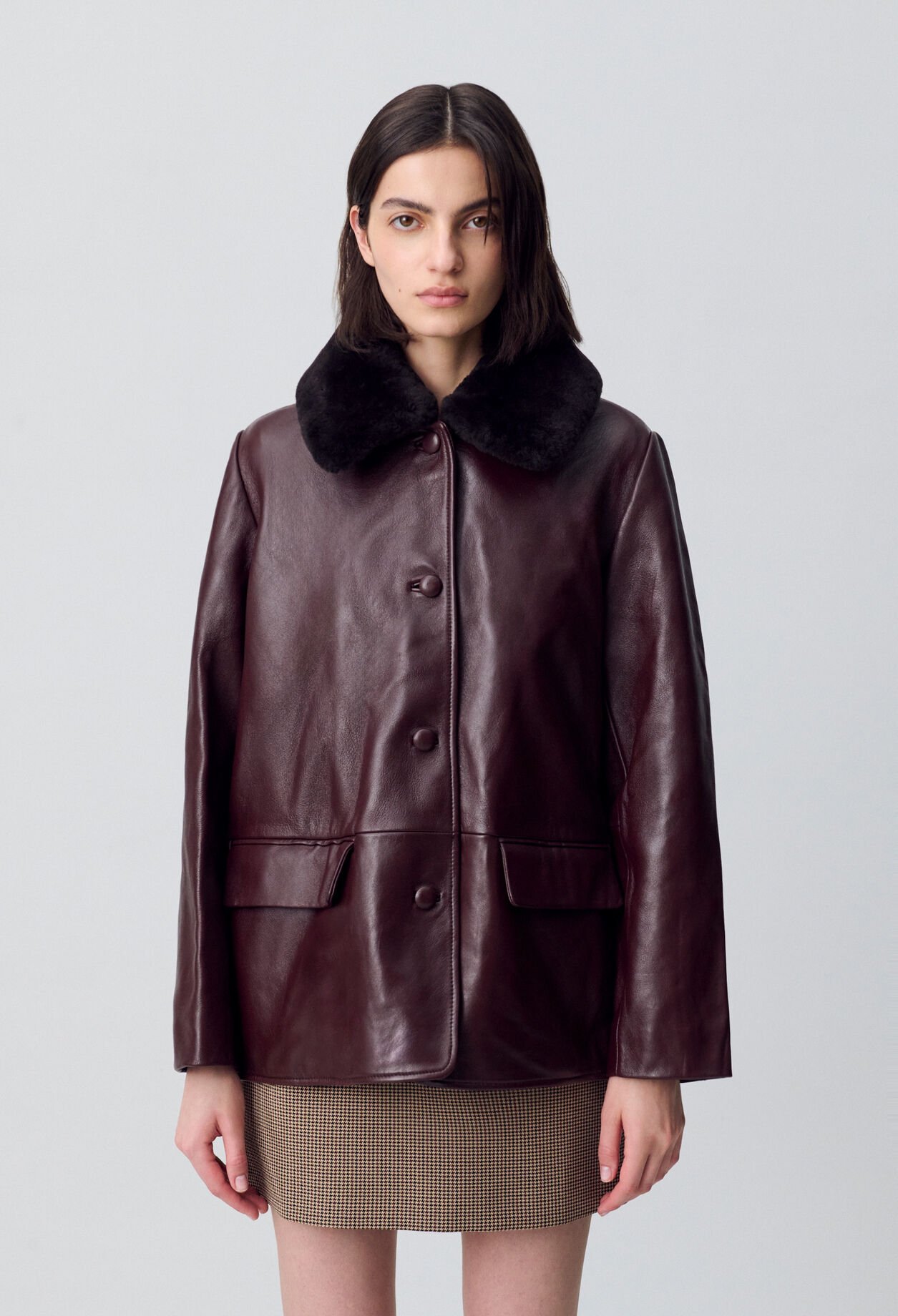 Veste large cuir