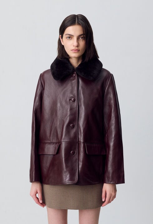 Veste large cuir