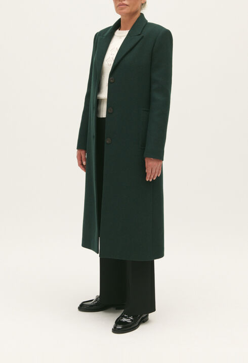 Manteau droit mi-long