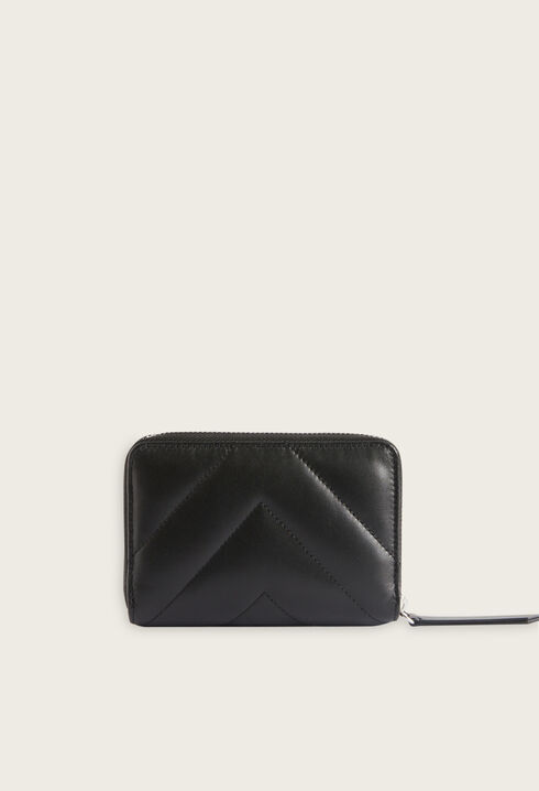 Portefeuille cuir matelass&eacute;