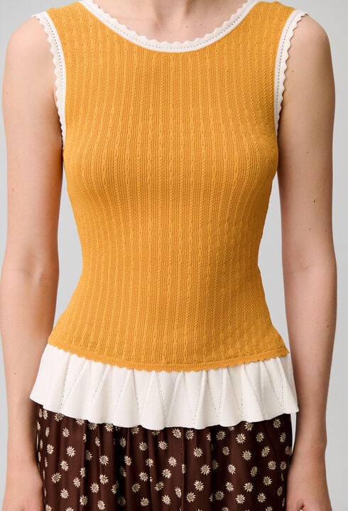 Top maille col rond
