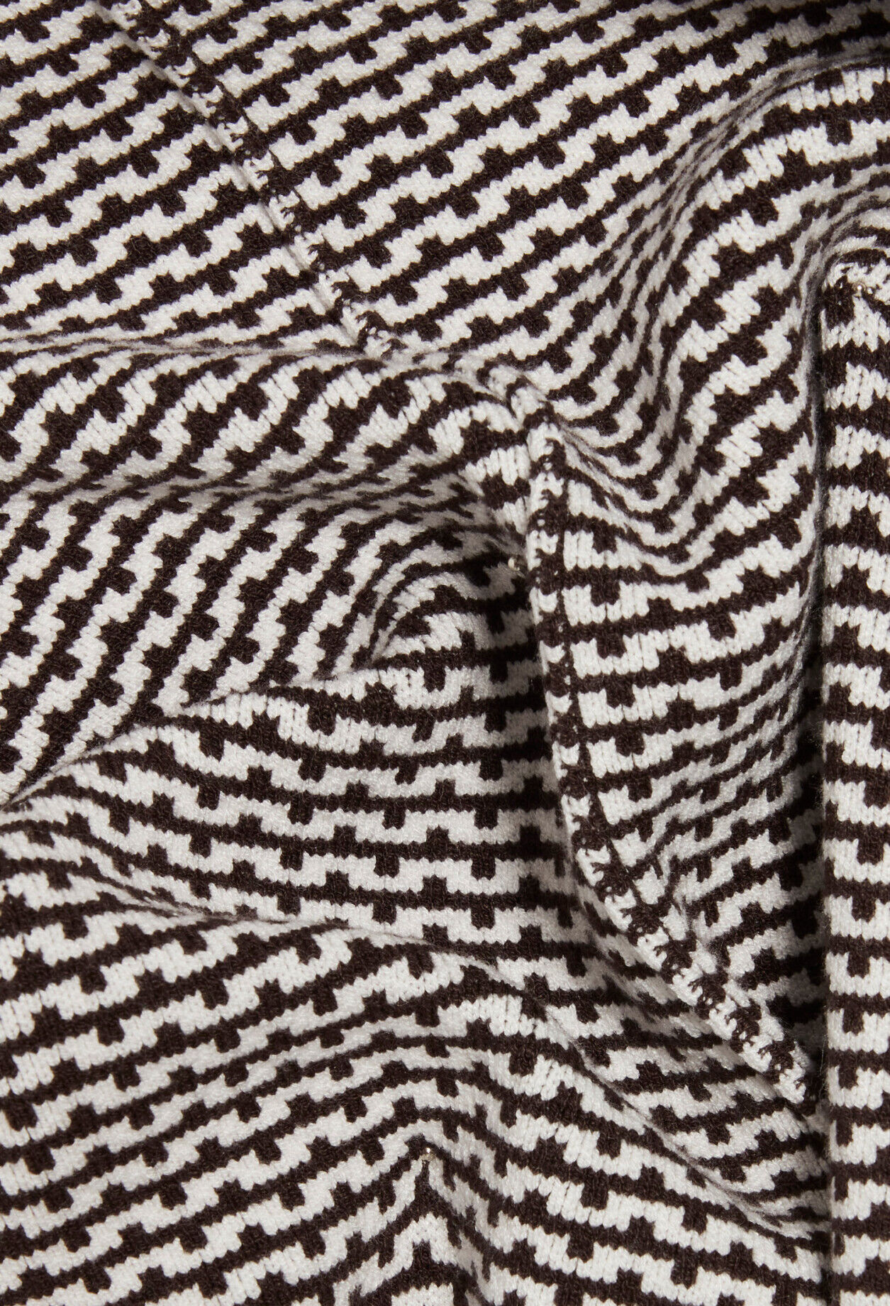 Pantalon maille jacquard bicolore