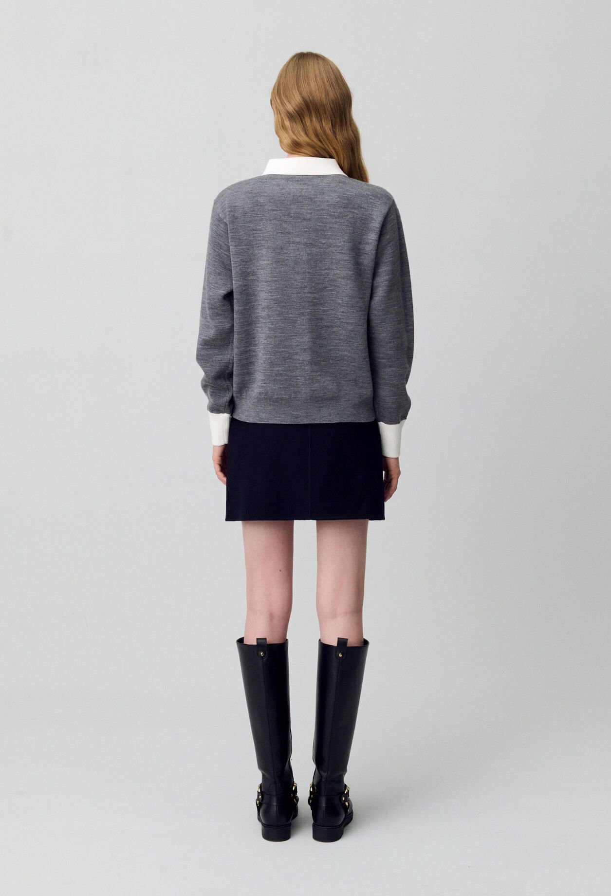 Pull polo maille fine
