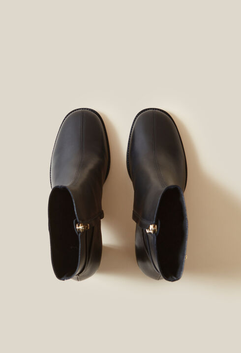 Bottines talons cuir vernis
