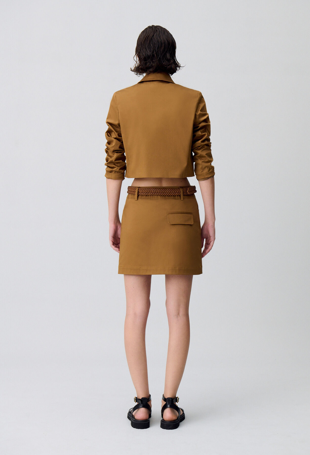 Veste courte col tailleur
