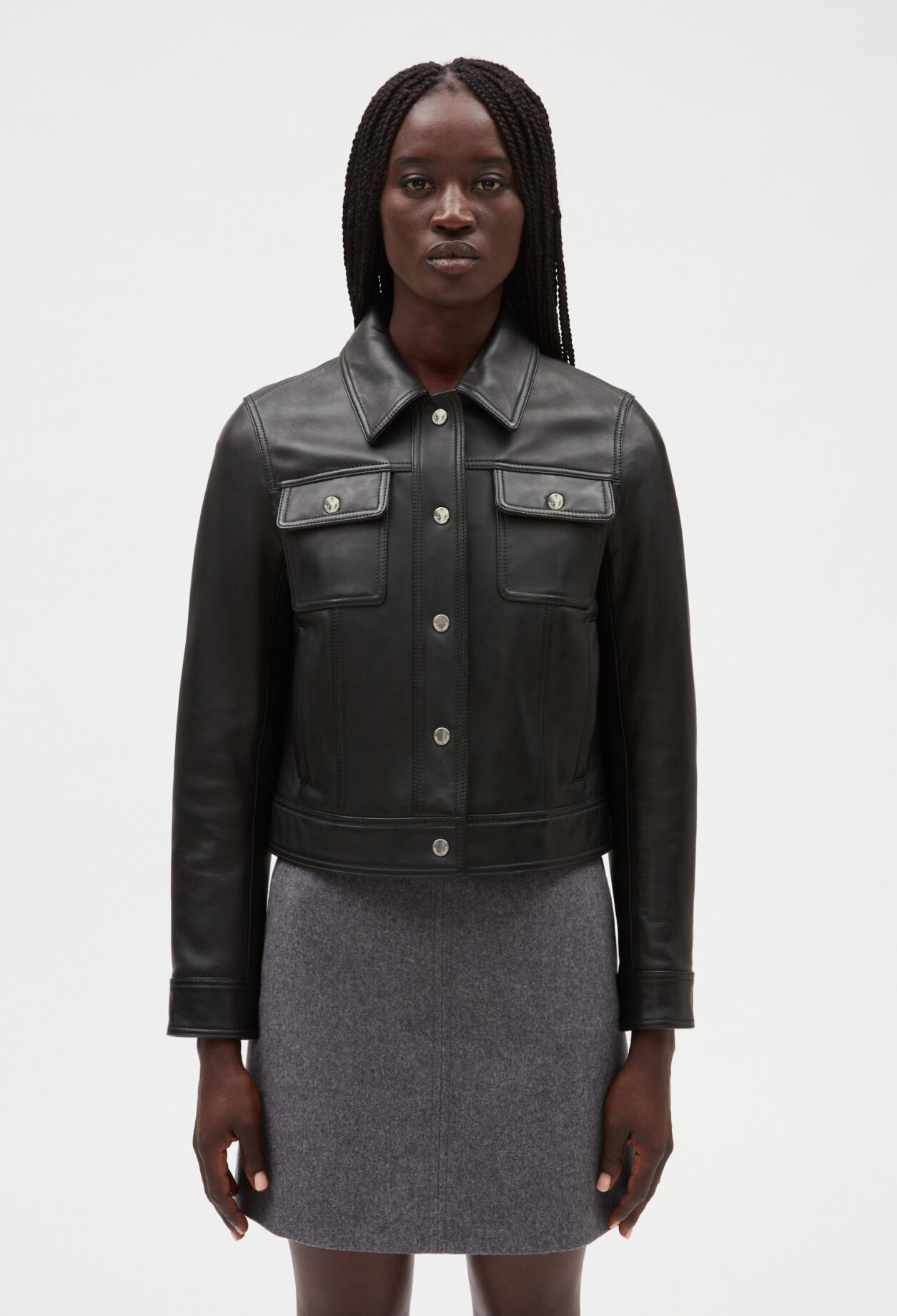 Jupe cuir claudie pierlot top