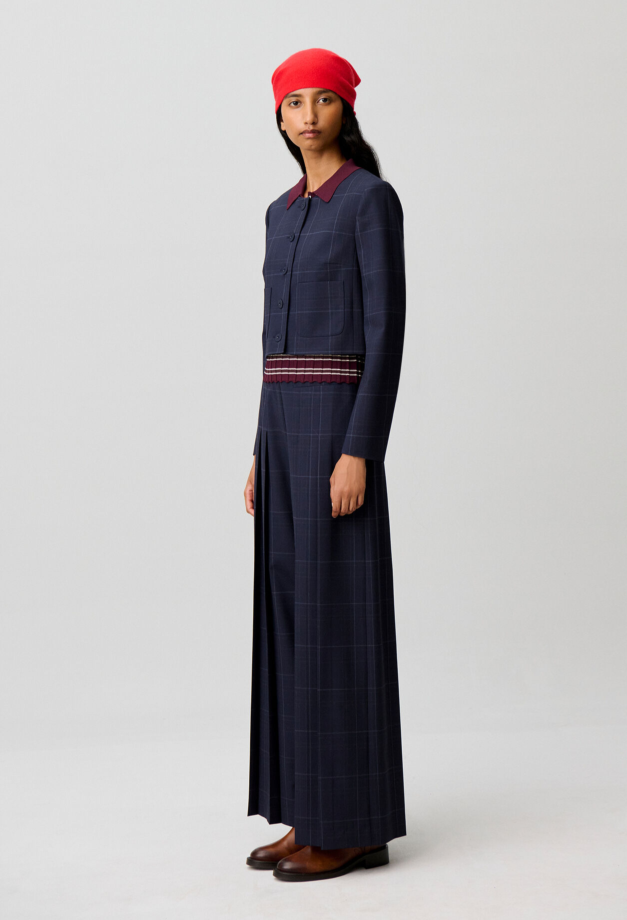 Veste bo&icirc;te &agrave; carreaux