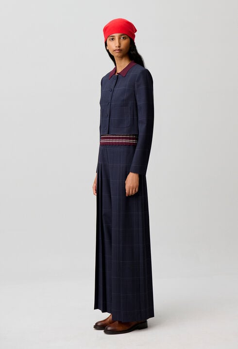 Veste bo&icirc;te &agrave; carreaux