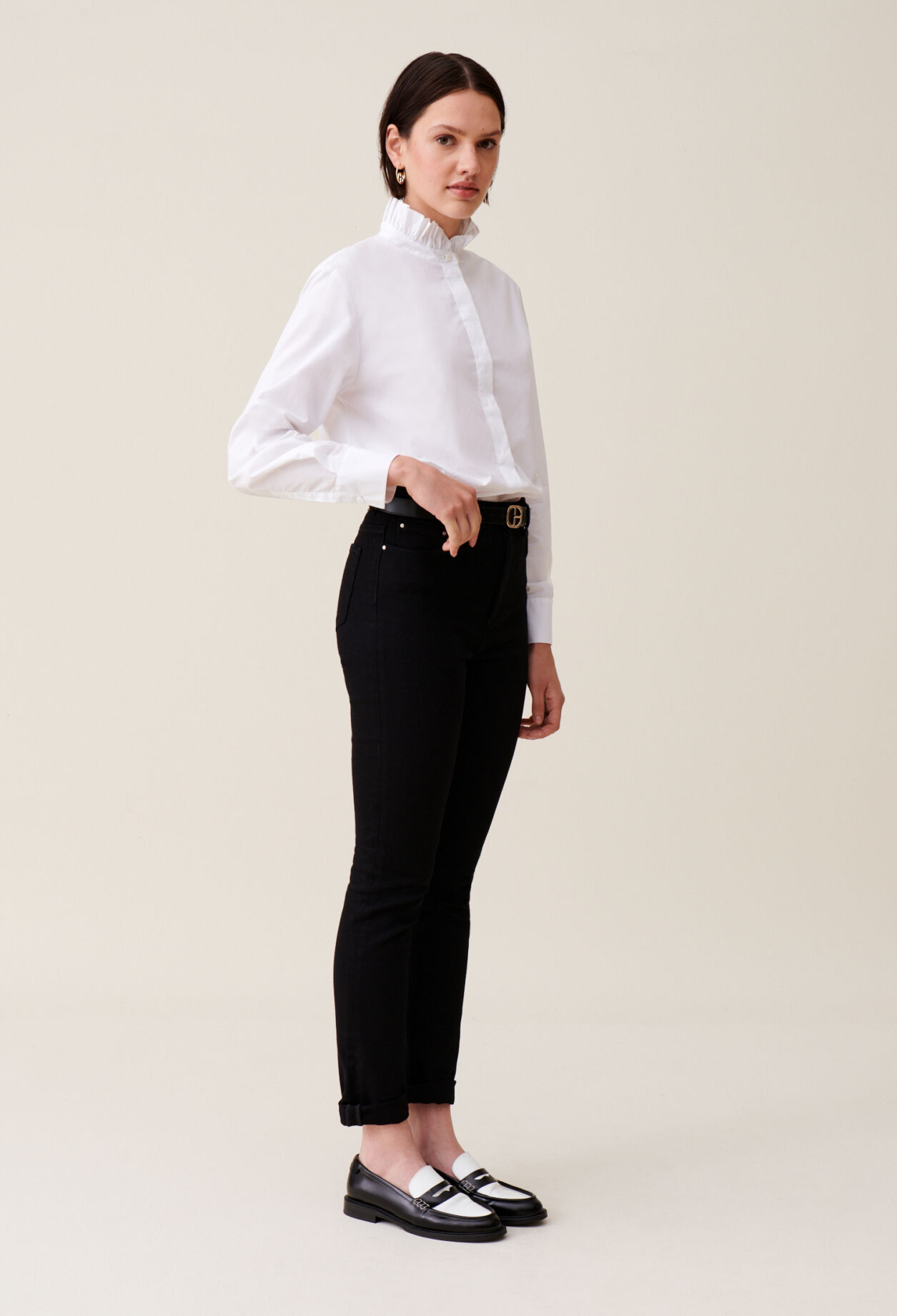 Chemise volant clearance