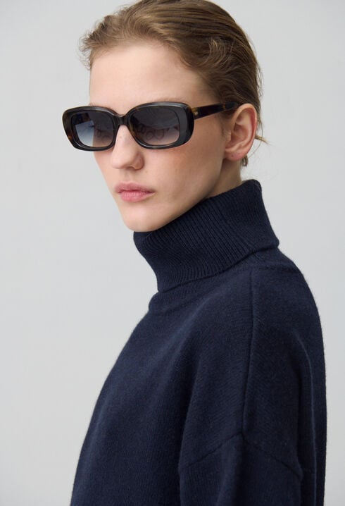 Pull cachemire bleu marine