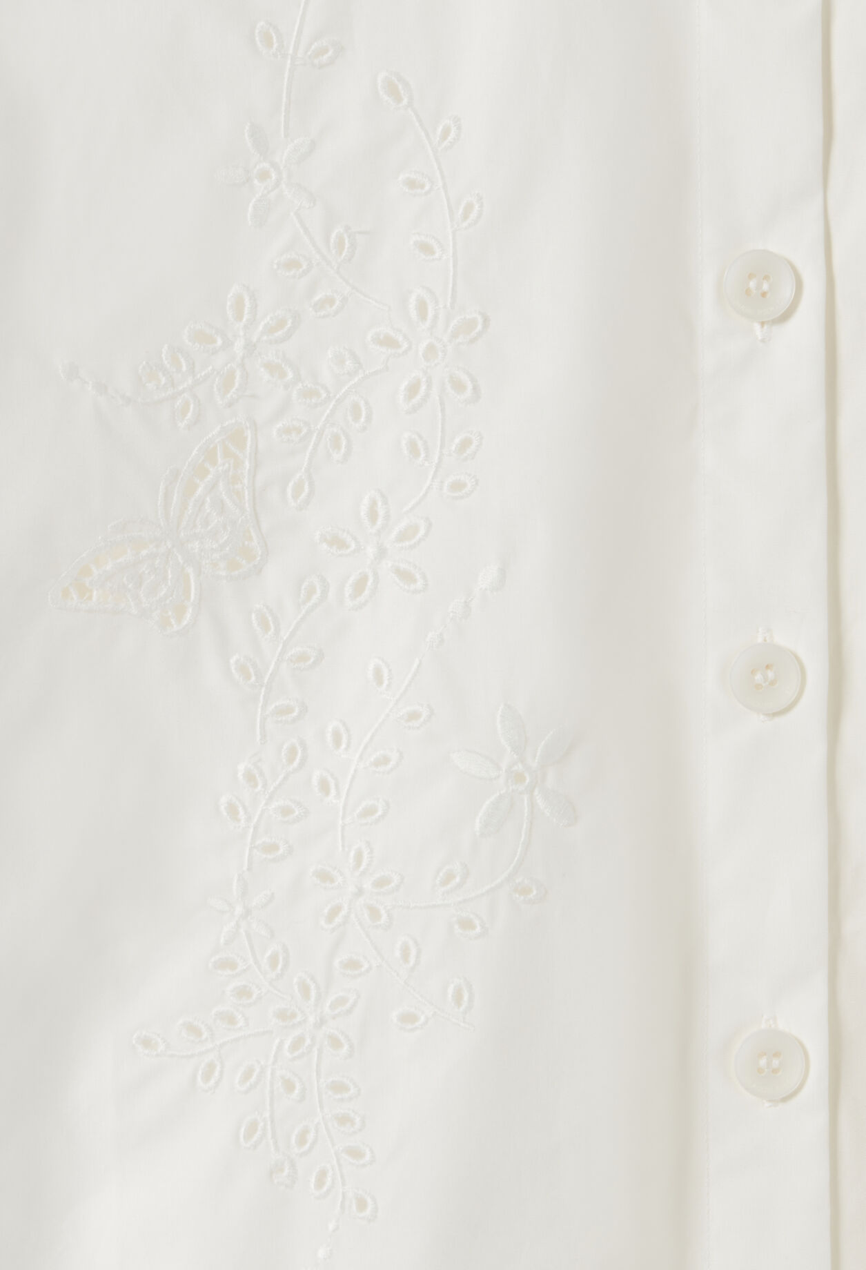 Robe chemise courte brodée