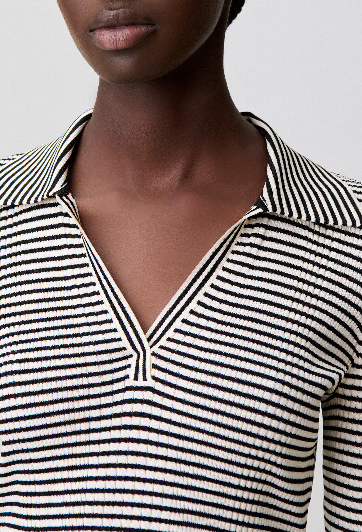 Top rayé manches longues