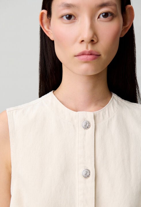 Robe denim clair évasée