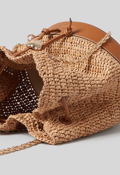 Sac seau panier tressé