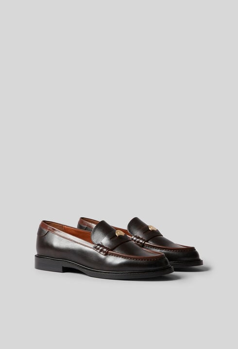 Mocassins cuir chocolat