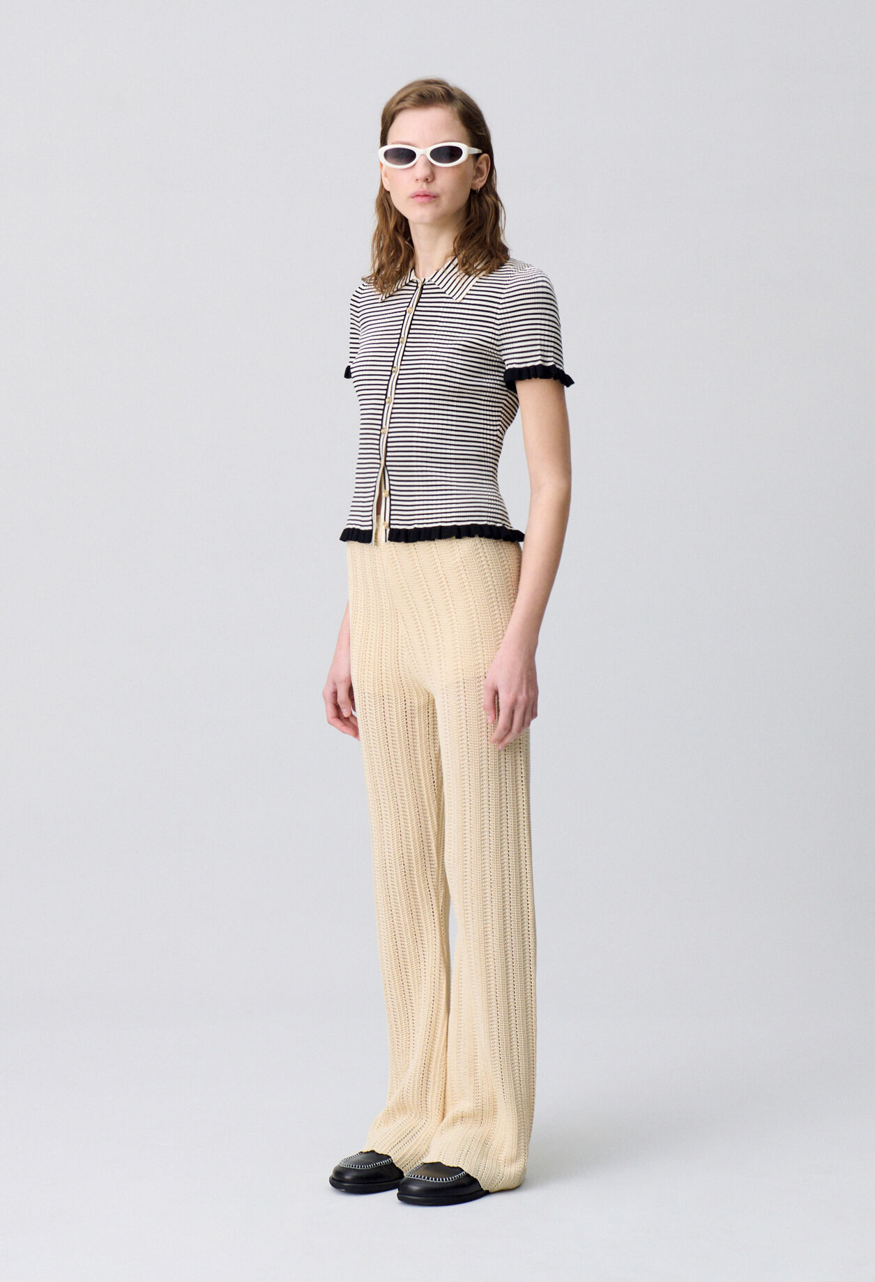 Pantalon fluide crochet