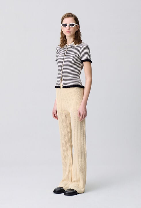 Pantalon fluide crochet