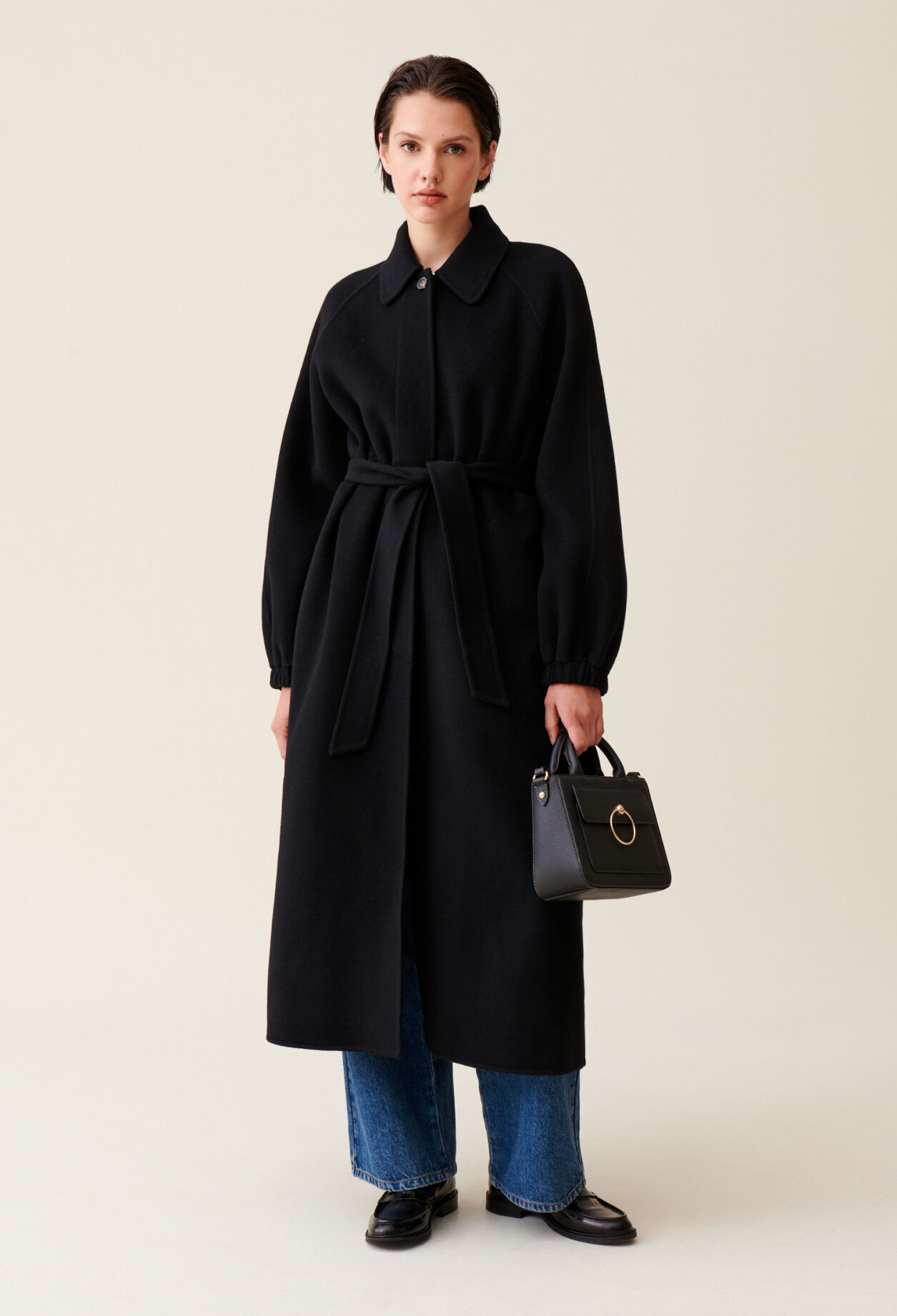 Manteau long ceinture marron pour femme Claudie Pierlot