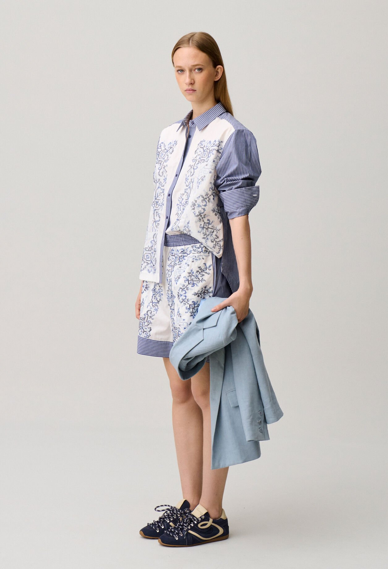 Chemise coton ray&eacute;e