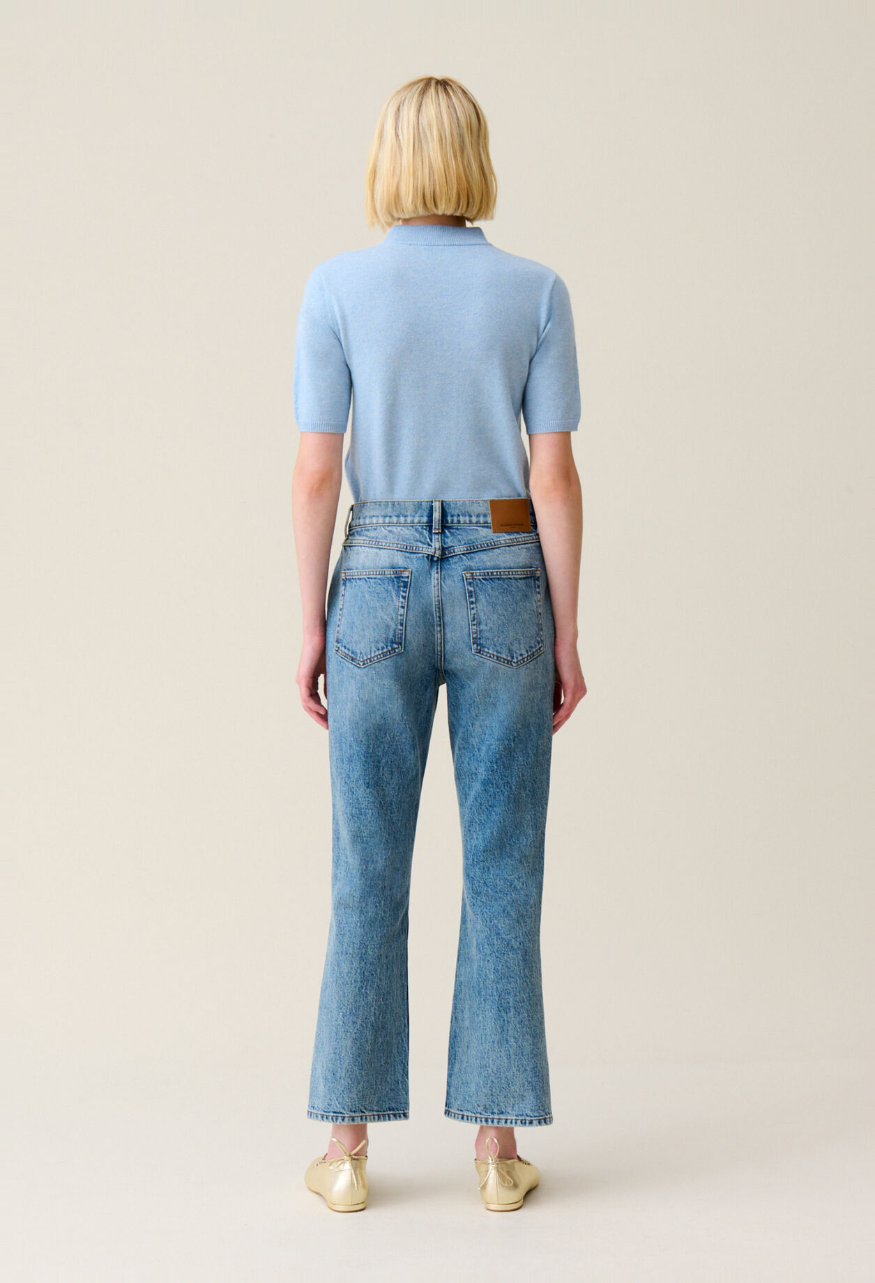 Jean Louis flare denim clair