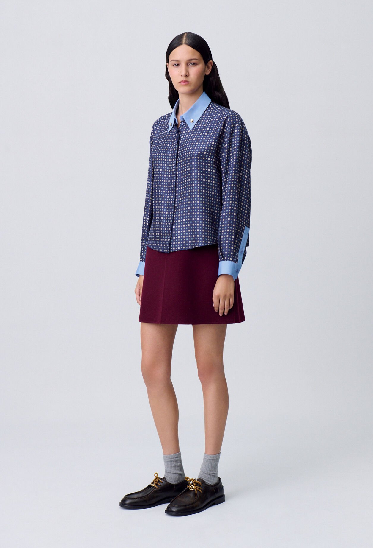Chemise soie imprimée