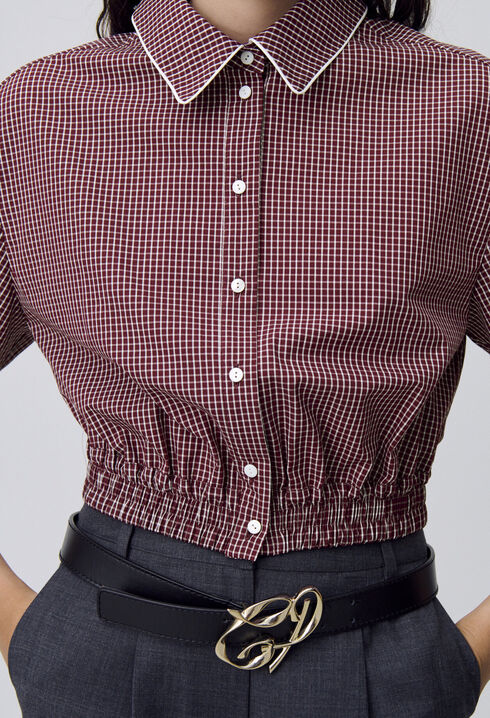 Chemise courte carreaux