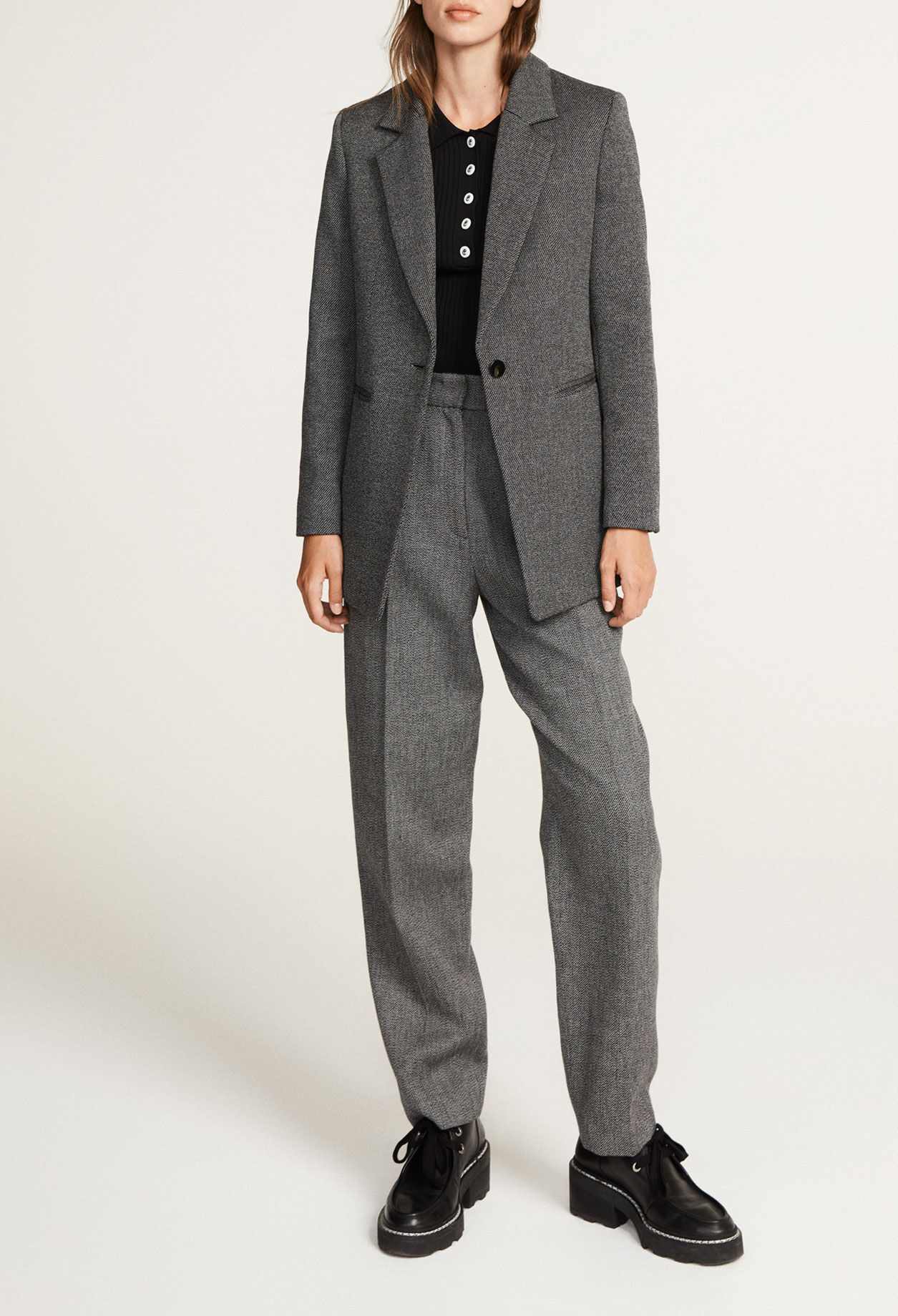 Pantalon tailleur gris