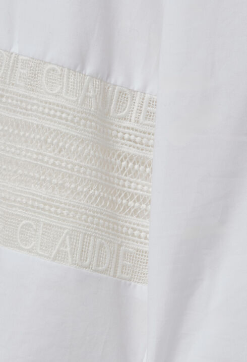 Chemise coton col volanté
