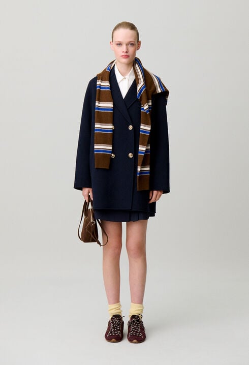 Manteau laine col tailleur