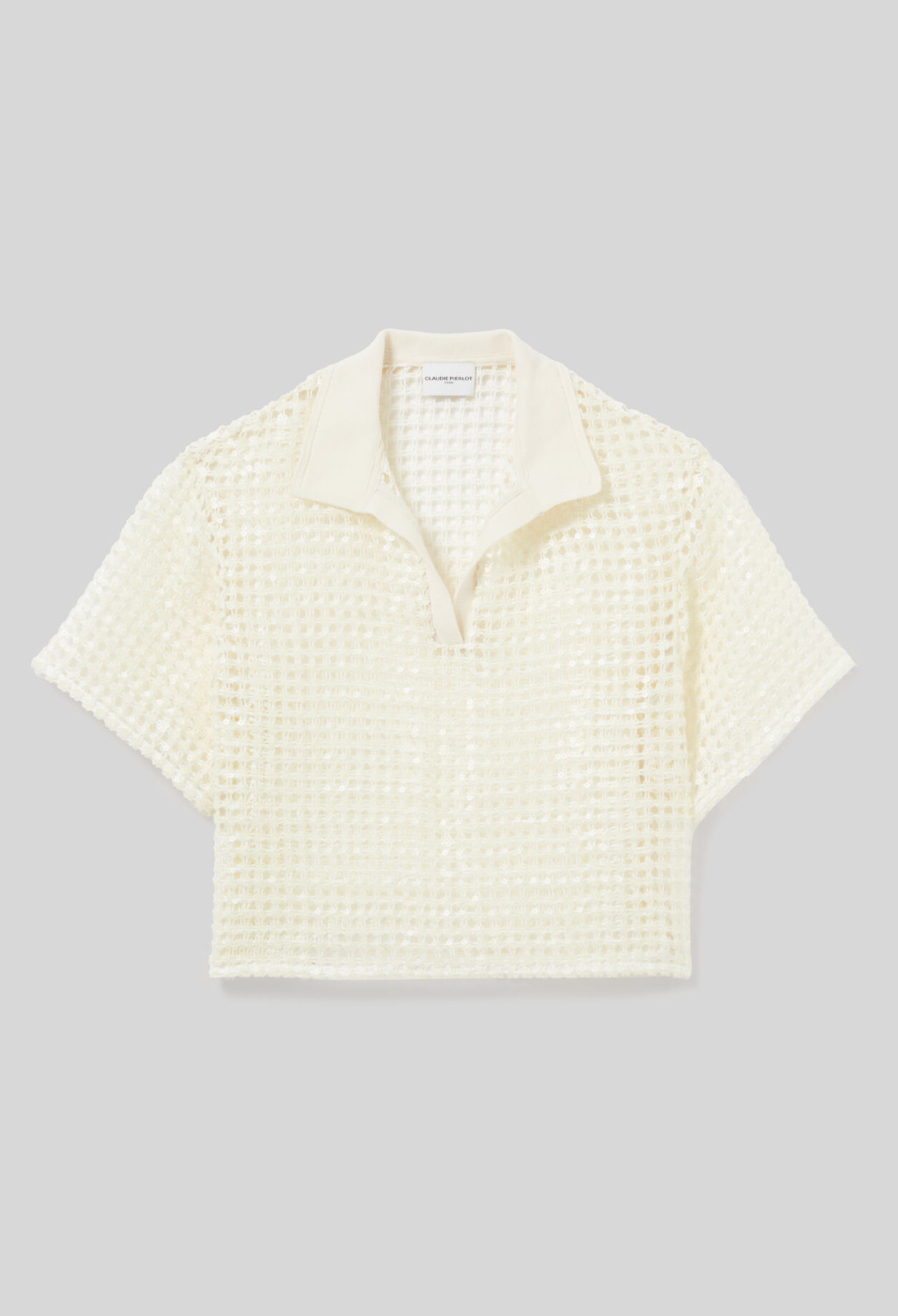 Top manches courtes crochet