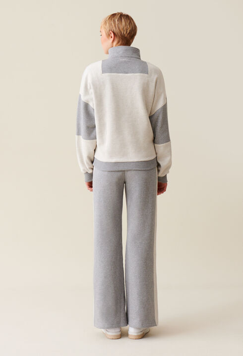 Sweatshirt col montant zippé 