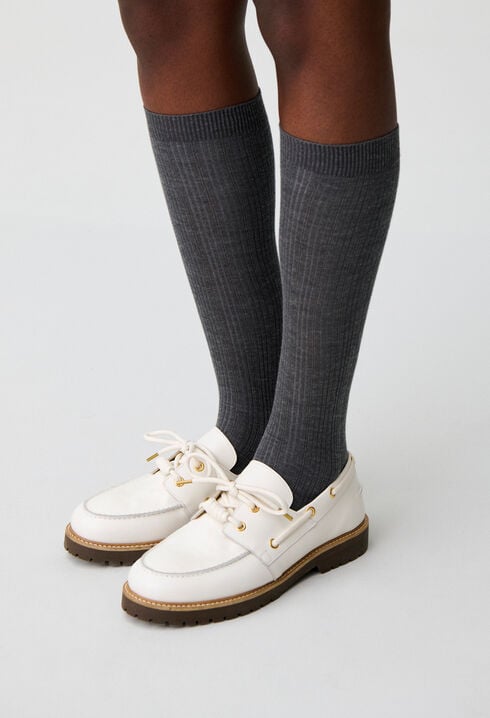 Chaussures bateau cuir