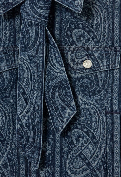 Veste denim imprim&eacute;e