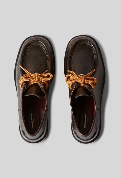 Derbies cuir grainé