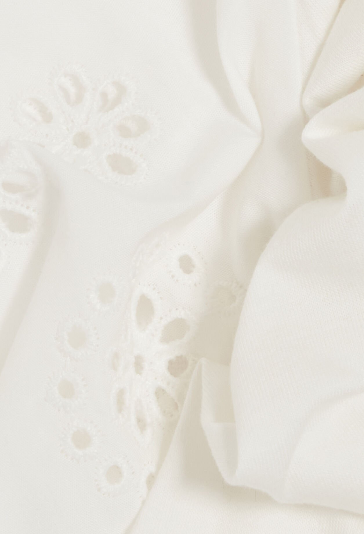 T-shirt coton broderie anglaise écru