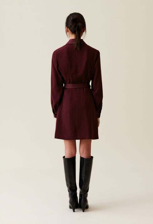 Robe cache-c&oelig;ur col tailleur