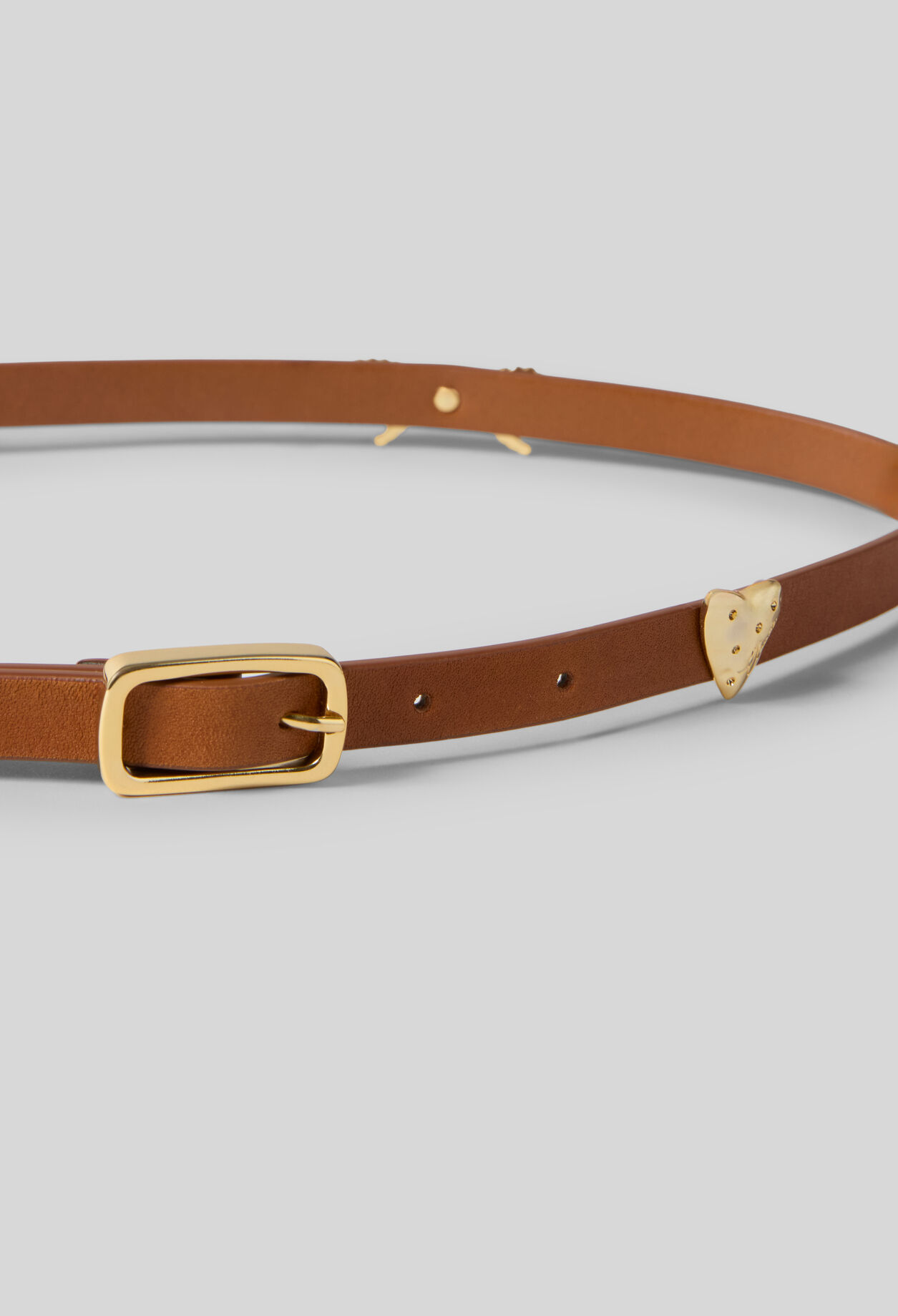 Ceinture cuir v&eacute;g&eacute;tal charms