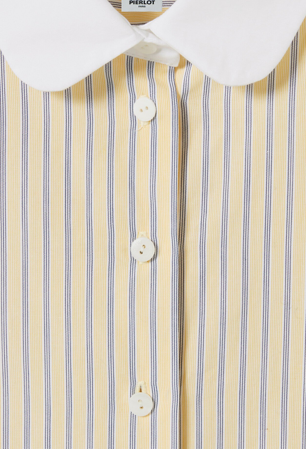 Chemise rayée col claudine