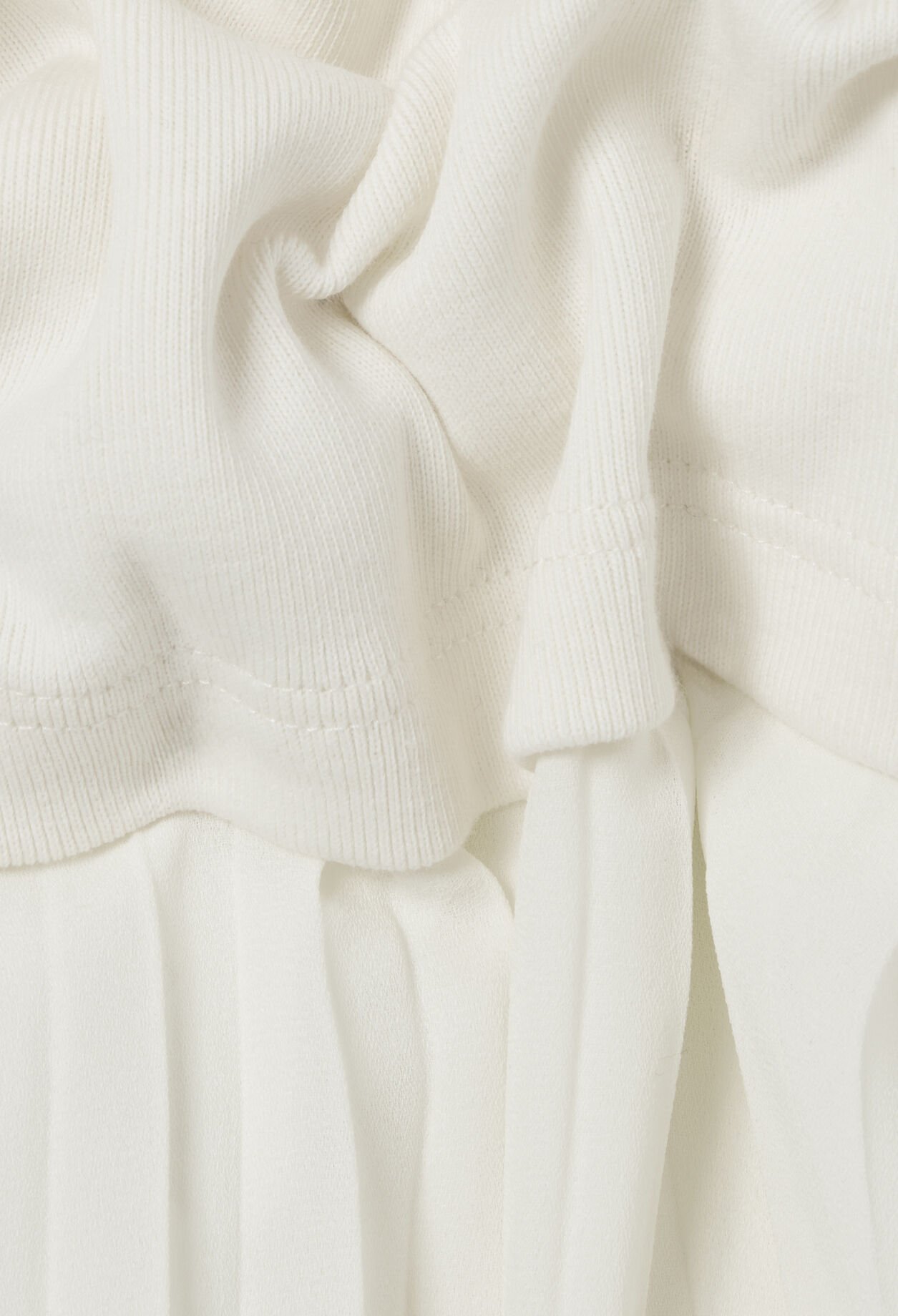 Robe midi Twist bi-matière ivoire