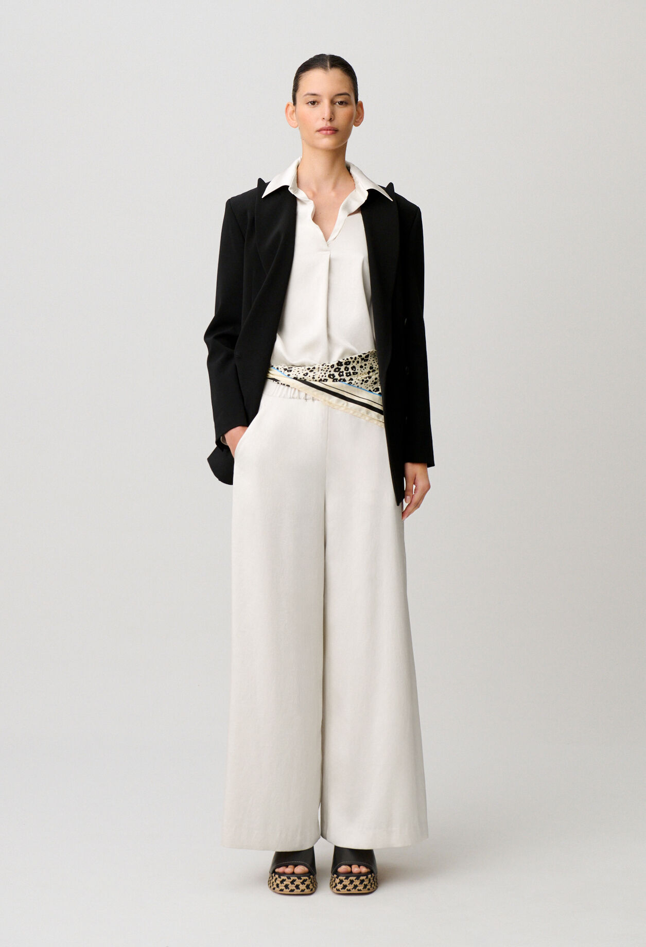 Blouse fluide col