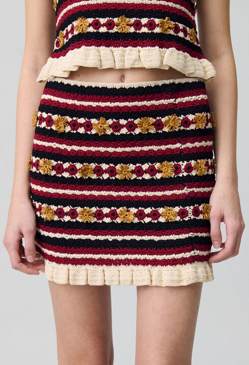 Jupe courte crochet