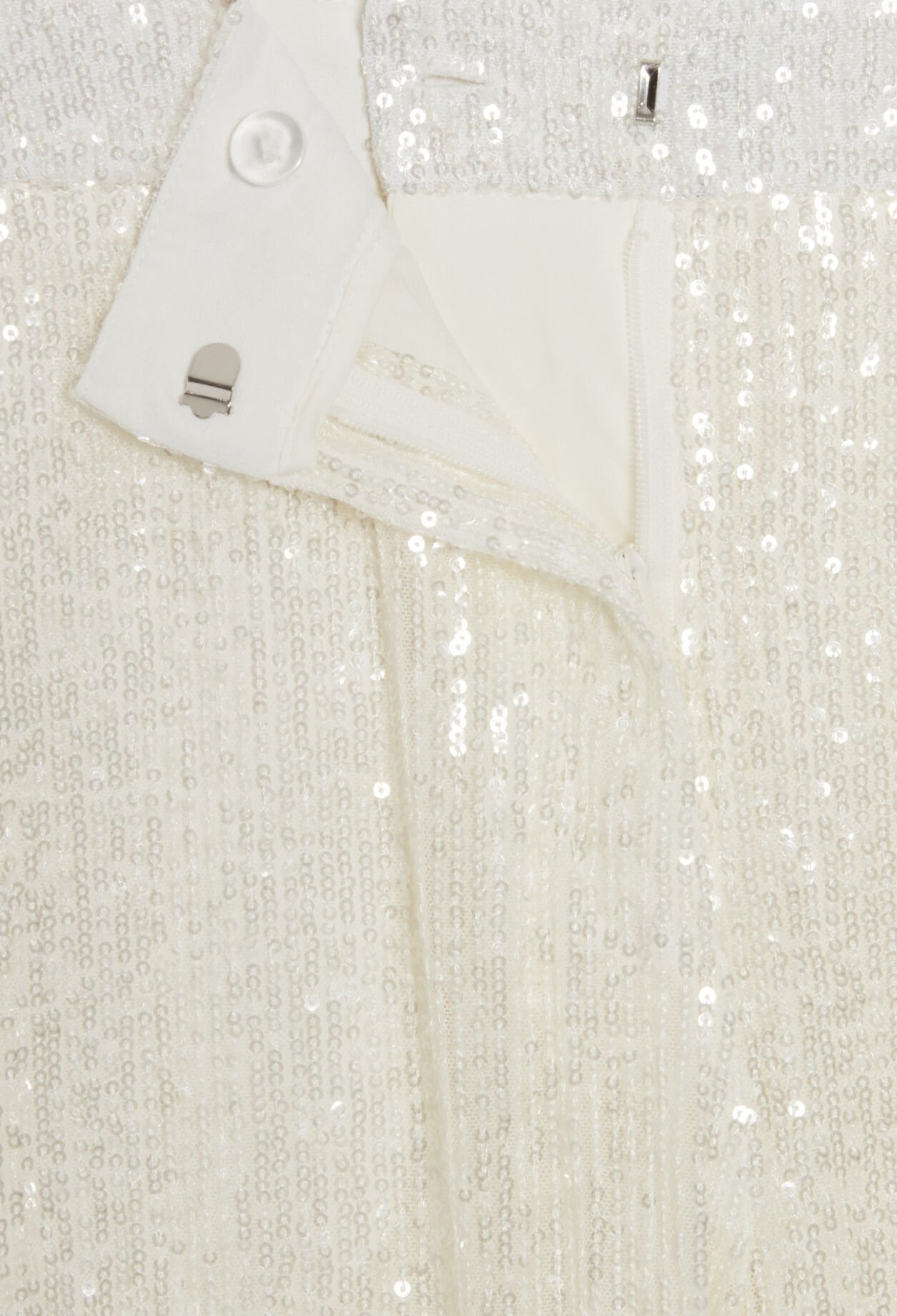 Pantalon à sequins blanc