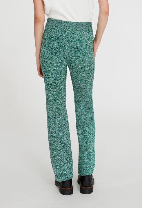 Pantalon maille effet chinée