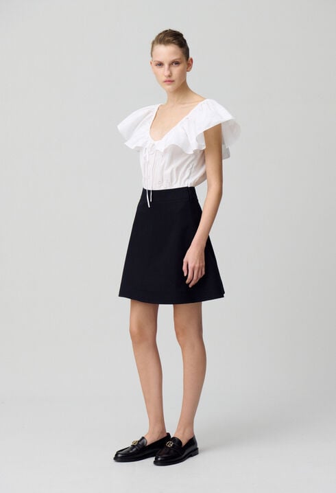 Robe courte bi-matières