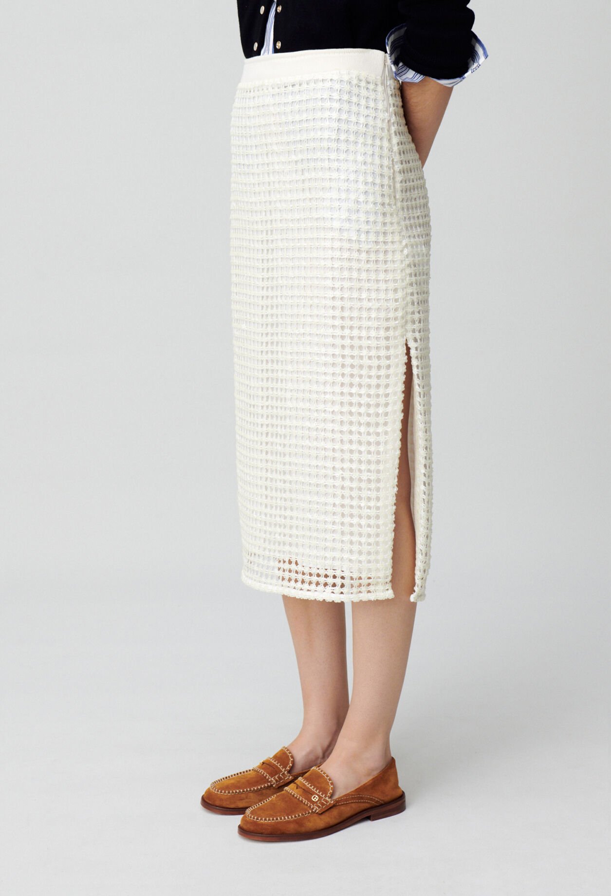 Jupe mi-longue crochet