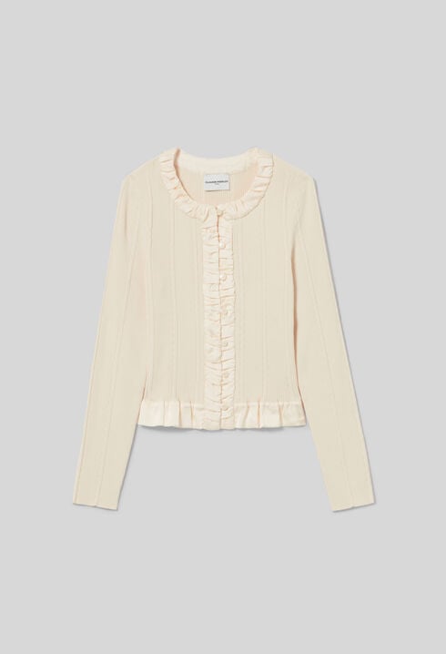 Cardigan maille fine boutonné