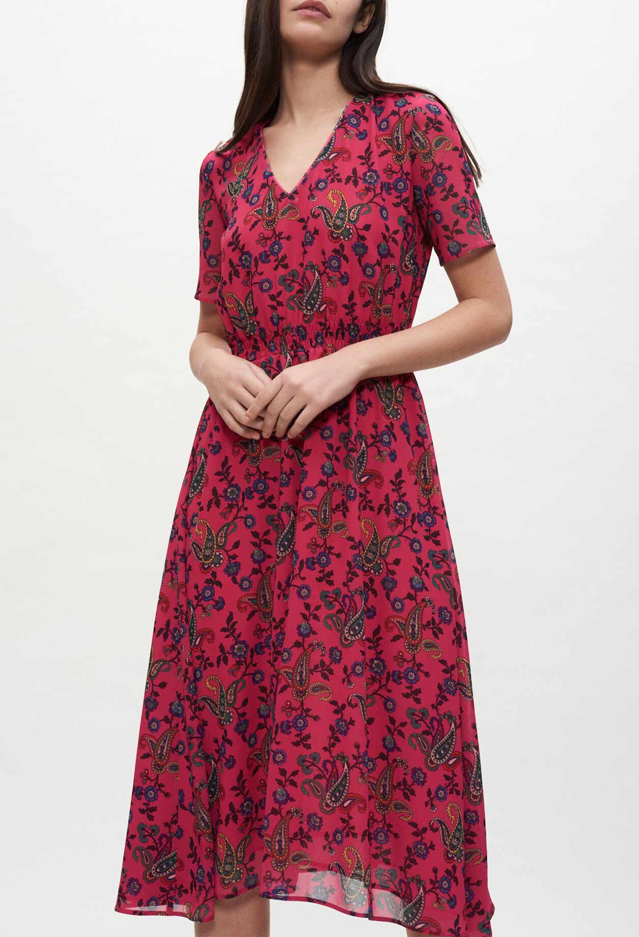 Robe asymétrique à motifs cachemire