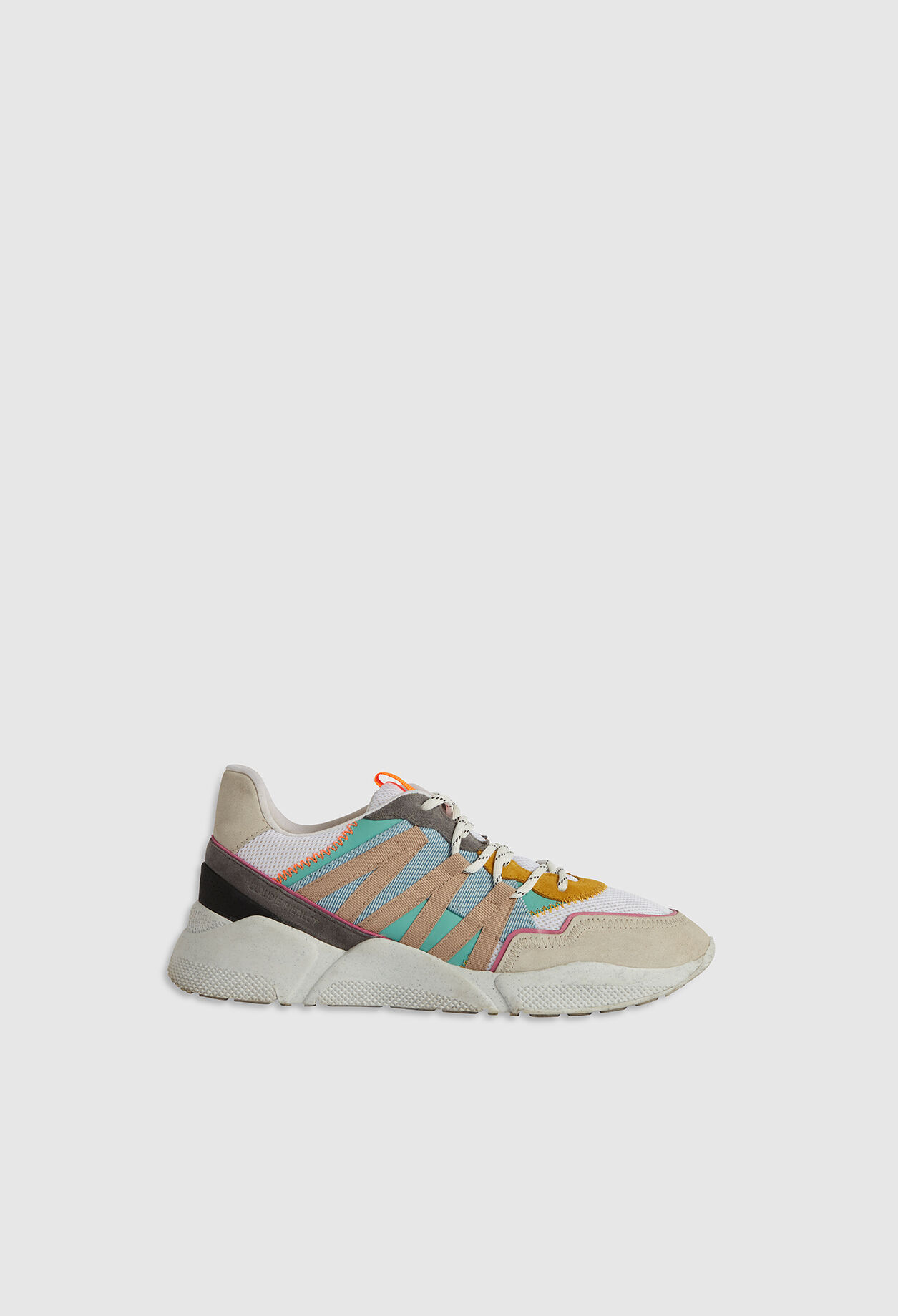 Sneakers graphiques en cuir